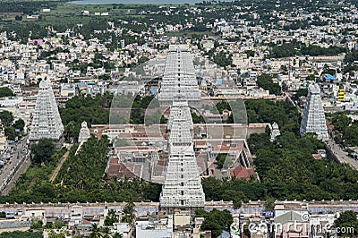 Annamalaiyar temple towers Editorial Stock Photo