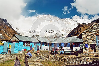 Annapurna Base Camp, Nepal Editorial Stock Photo