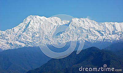 Annapurna - majestic mountain in Himalaya Stock Photo