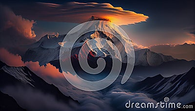 Annapurna mountain Western Nepal Stock Photo