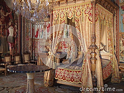 Anne of Austria room in Fontainebleau castle Editorial Stock Photo