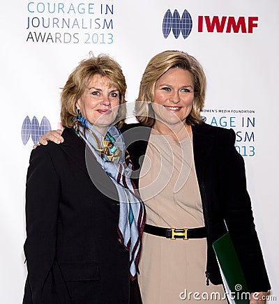 Anne Finucane and Cynthia McFadden Editorial Stock Photo