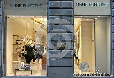 Anne Fontaine luxury fashion store in Italy Editorial Stock Photo