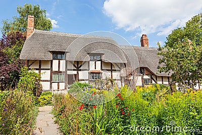 Anne Hathaway`s Cottage Editorial Stock Photo