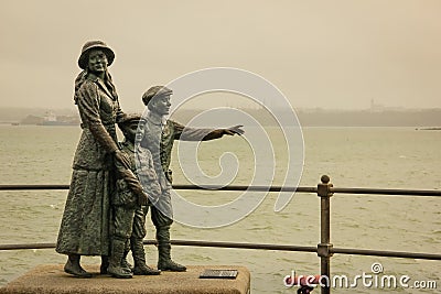 Annie Moore Monument. Cobh. Ireland Editorial Stock Photo