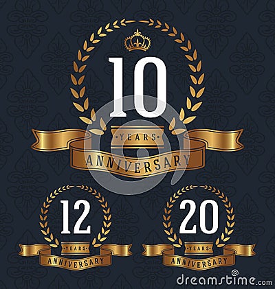 10 Anniversary badge Vector Illustration