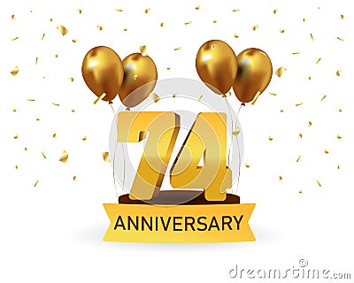 74 Anniversary illustration Stock Photo