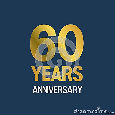 Anniversary logo with gold color inscription for a festive event Stock Photo