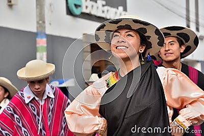 Anniversary Party For The Educational Unit in Otavalo, Ecuador Editorial Stock Photo