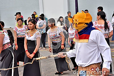 Anniversary Party For The Educational Unit in Otavalo, Ecuador Editorial Stock Photo