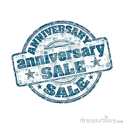 Anniversary sale rubber stamp Vector Illustration