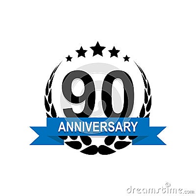 Anniversary, 90 years multicolored icon. Can be used for web, logo, mobile app, UI, UX Vector Illustration