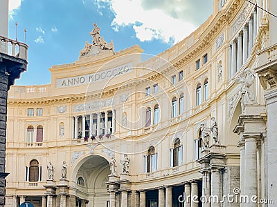 ANNO MDCCCXC Building/Galleria Umberto I, Naples/ Napoli , Italy, Europe Stock Photo