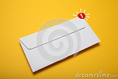 Announcement, address communication chat. Contact mail correspondence. Received message Stock Photo