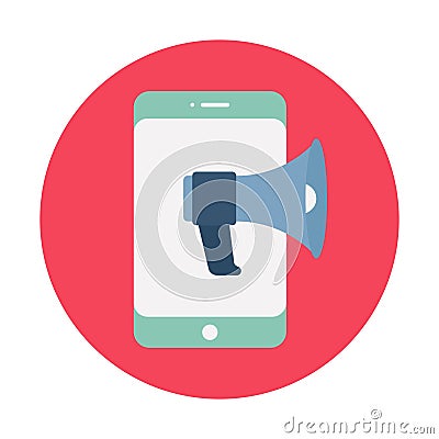Announcement flat background vector icon which can easily modify or edit Vector Illustration
