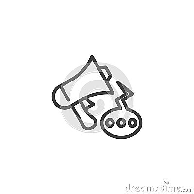 Announcement line icon Vector Illustration