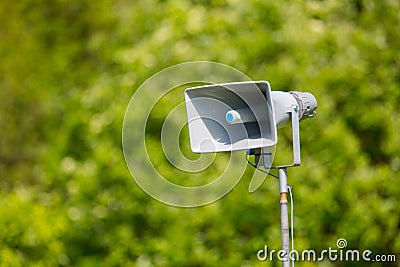 Announcement loud speaker copyspace Stock Photo