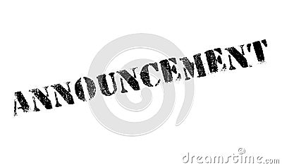 Announcement rubber stamp Vector Illustration