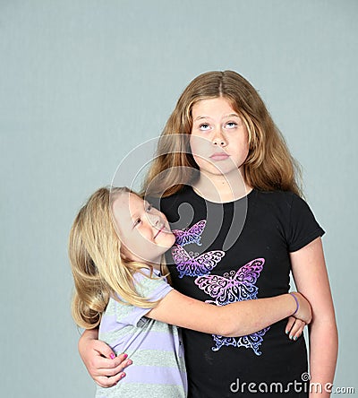 Annoyed Big Sister With Little Sister Royalty Free Stock Photography ...