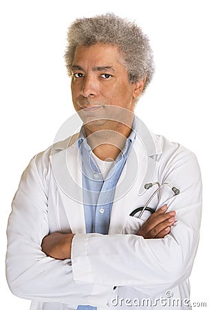 Annoyed Mature Doctor Stock Photo