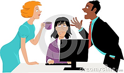 Annoying colleagues Vector Illustration