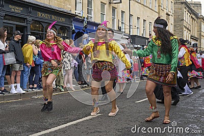 Annual Carnival in the historic city of Bath, United Kingdom. Editorial Stock Photo