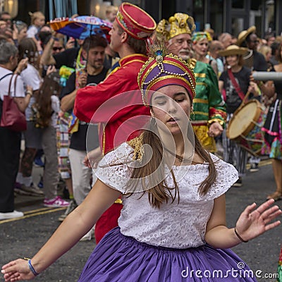 Annual Carnival in the historic city of Bath, United Kingdom. Editorial Stock Photo
