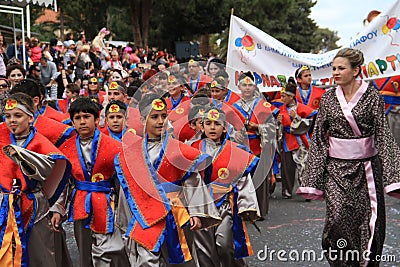 Annual Carnival Procession. Editorial Stock Photo