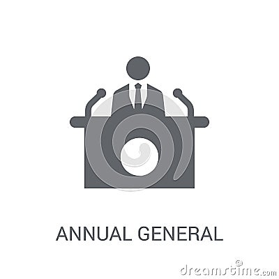 Annual general meeting (AGM) icon. Trendy Annual general meeting Vector Illustration
