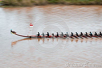 Annual Longtail Rowing Competition in Nan, Thailand Editorial Stock Photo