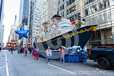 Annual Macy's Thanksgiving Parade on 6th Avenue. Mickey Mouse. Disney Land Editorial Stock Photo