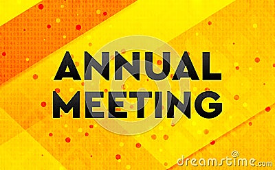 Annual Meeting abstract digital banner yellow background Stock Photo