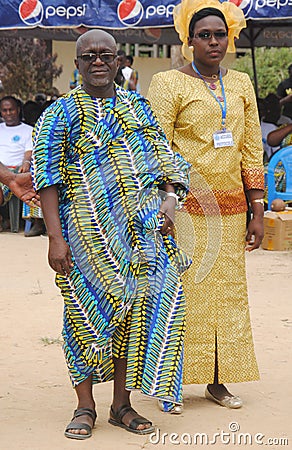 ANNUAL MEETING OF KINGS AND HEADS OF TRIBES AKAN PEOPLE OF IVORY COAST Editorial Stock Photo