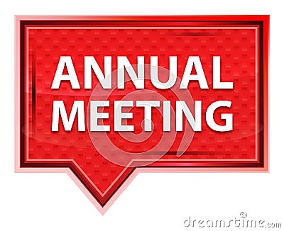 Annual Meeting misty rose pink banner button Stock Photo