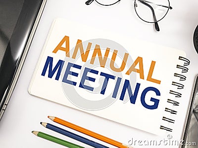 Annual Meeting, Motivational Business Words Quotes Concept Stock Photo