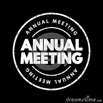 Annual Meeting text stamp, concept background Stock Photo