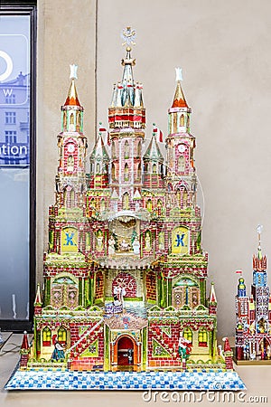 KRAKOW, POLAND - DECEMBER 01, 2016: Annual Nativity Scenes Contest Editorial Stock Photo