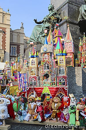Annual Nativity Scenes Contest, Krakow, Poland. Editorial Stock Photo
