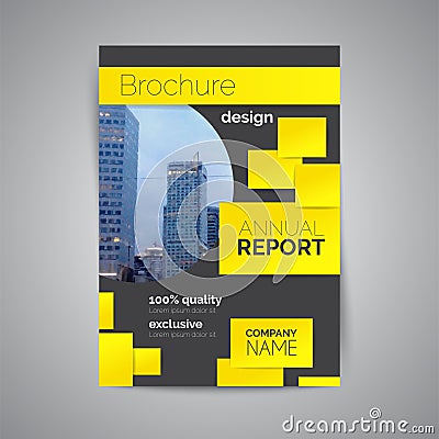 Annual report book cover template Abstract business brochure. Vector Illustration