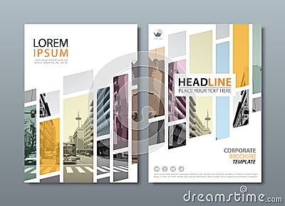 Annual report brochure flyer design template vector, Leaflet cover presentation, book cover, layout in A4 size. Vector Illustration