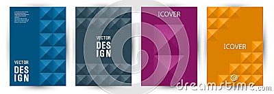 Annual report front page mokup bundle vector design. Suprematism style future folder layout bundle Vector Illustration