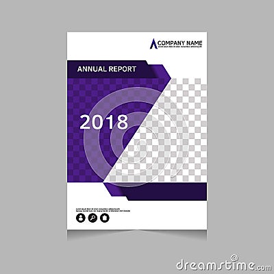 Annual report, pamphlet, presentation, brochure. Front page, book cover template design Vector Illustration