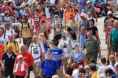 An annually recurring large walking event Editorial Stock Photo