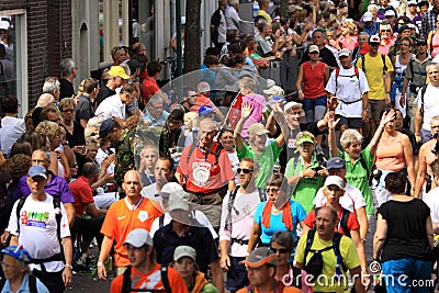 An annually recurring large walking event Editorial Stock Photo