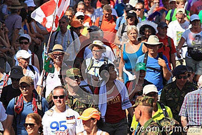An annually recurring large walking event Editorial Stock Photo