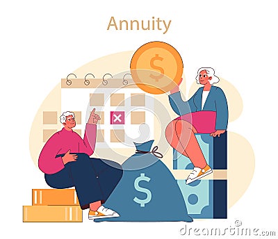 Annuity Investment concept. Vector Illustration