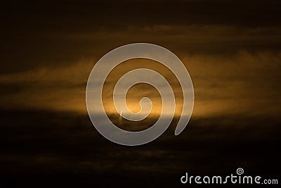 Annular eclipse over Montreal sky Stock Photo