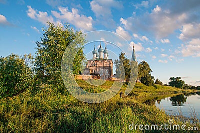 The Annunciation Monastery.Shuysky district, Dunilovo village. Ivanovo region. Russia. gold ring of Russia Stock Photo
