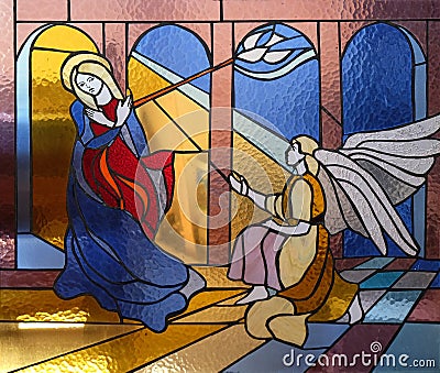 Annunciation of the Virgin Mary Editorial Stock Photo