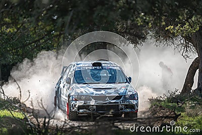 Anogyra, Cyprus - January 29, 2023: Mitsubishi Lancer Evo IX. Anogyra Rally Sprint 2023 Editorial Stock Photo